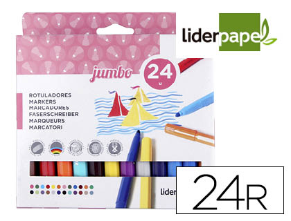 24 rotuladores Liderpapel Jumbo